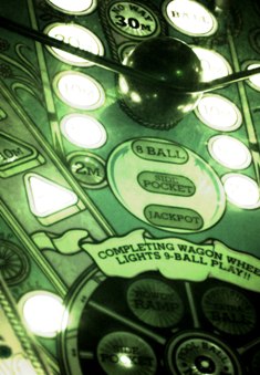 This macro photo of a pinball game was taken by Michelle Kwajafa of Baltimore, Maryland.